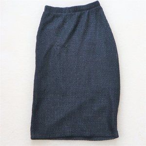 Black Mesh Pencil Skirt (small)